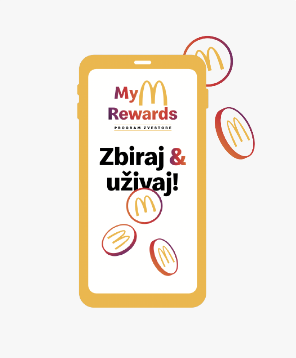 Slika mobilnika s prikazom McDonald&#039;s nagrad